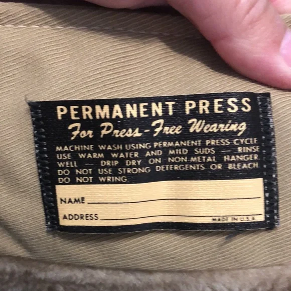 1970s Vintage Cal Craft coat Men's Large L camel tan button front LIKE NEW khaki - Picture 11 of 12